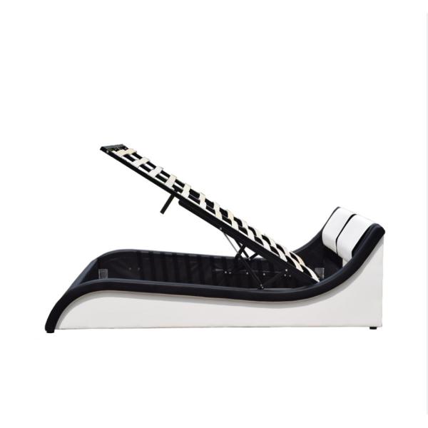 Кожа Faux кровати аэродинамической подъемной силы современным обитая бархатом изогнула изголовье PU