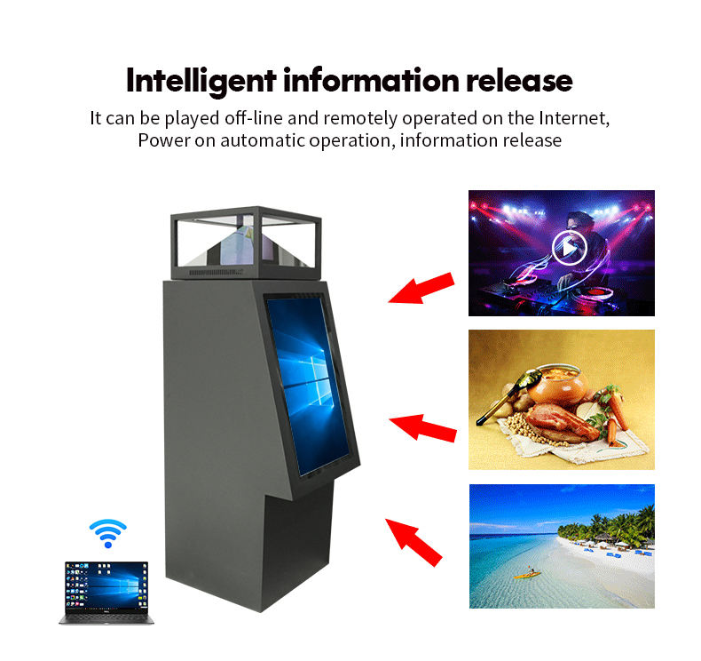 All-in-One PC LCD Touch Screen 3D Hologram Transparent Showcase for Real Estate Marketing