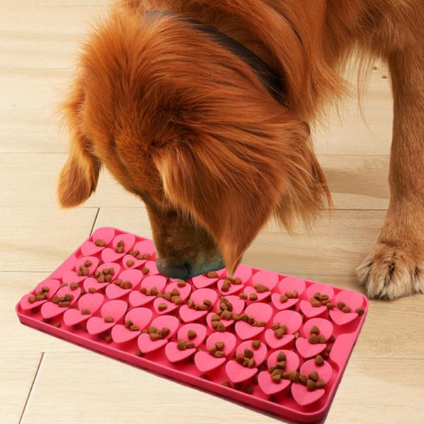 Food Grade Silicone Slow Feeder Mat Solid Pattern for Dogs and Cats Sniffing Lick Pad