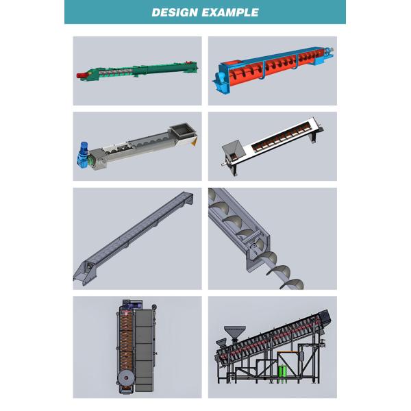 équipement de transport de poudre chimique à vis thermique électriquement en acier inoxydable chauffé ou refroidi