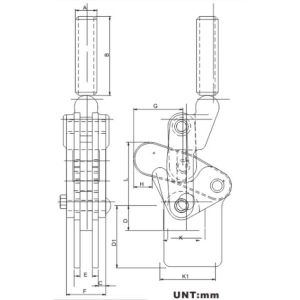 70310 Weldable Heavy Duty Toggle Clamps Vehicle Manufacture Fixture