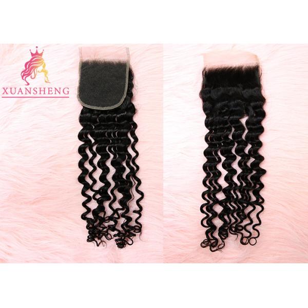Deep Wave Brazilian Human Hair 4x4 Lace Closure