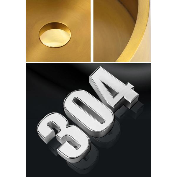 OEM 304 Stainless Steel Pedestal Sink Circular Column Shape Floor Standing