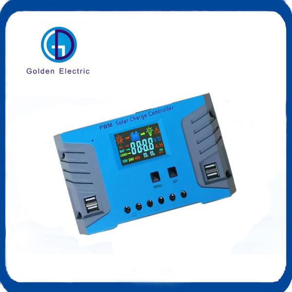 Solar Charge Controller 12V 24V Auto Dual USB 10A 20A 30A 40A 50A 60A PWM Lithium Lead Acid Battery