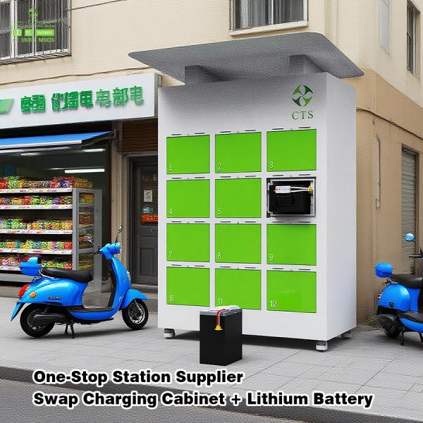 8 Slots 12 Slots Electric Motorcycle Lithium Battery Swap Charging Stations Outdoor Fast Swapping Cabinet