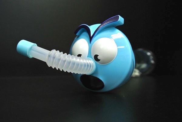 Long Blue Caterpillar Water Bottle , Animal Water Bottle For Kids 35*6*5cm