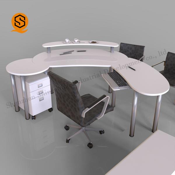 Contemporary Solid Surface Office Furniture , Boss Table For Office