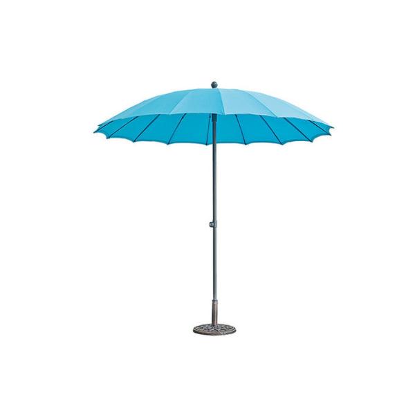 Fiberglass Steel Outdoor Sun Umbrella Multicolor For Garden Table