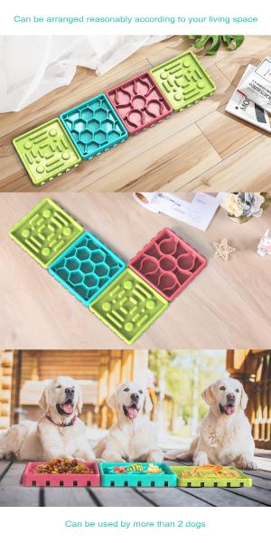 4 In 1 Silicone Fun Interactive Slow Pet Water And Food Dispenser Dog Food Bowl Lick Mat