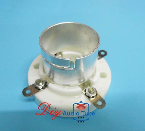 Insulated 300B Tube Socket , Ceramic Noval Tube Socket For 300B 2A3 Voltage Rating 1500V