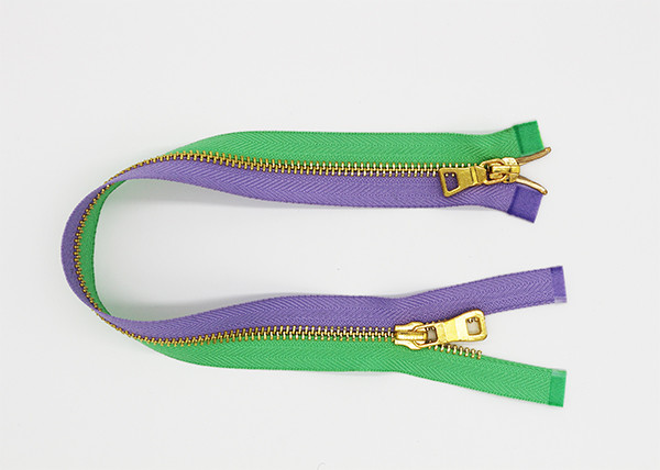 Two Way Open Ended Zip For Cardigans ,  28 Inch Luggage Double Pull Zipper