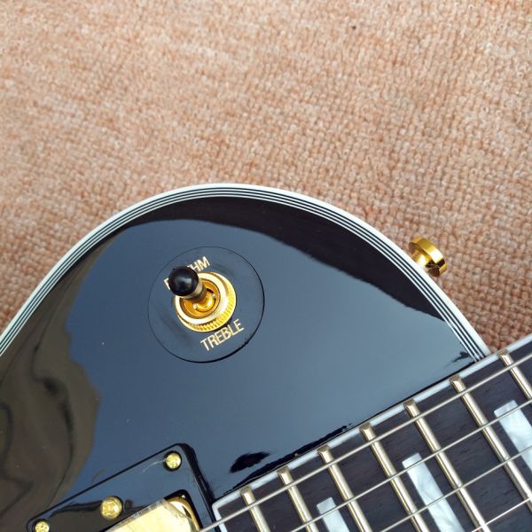 High Quality Custom LP electric guitar, Red Flame Maple Top electric guitar with Gold hardware, free shipping