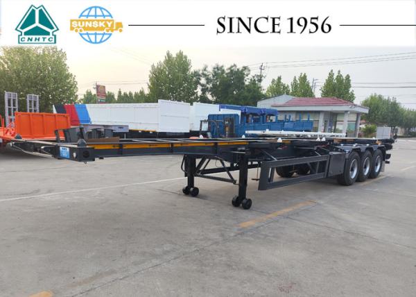 Skeletal Semi Trailer Tri Axle Container Trailer For Sale Container Semi Trailer