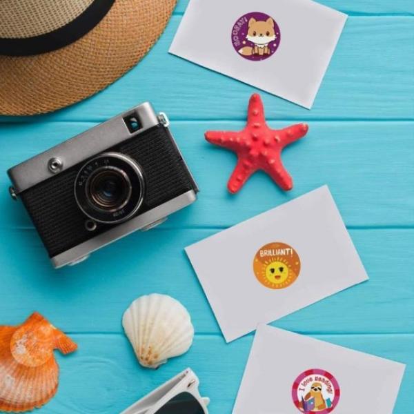 PS Version Printing Thank You Decorative Sticker Labels For Favors 2.5cm