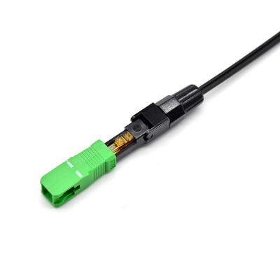 Fiber Optic SC Connector Single Mode APC FTTH Fast Connector