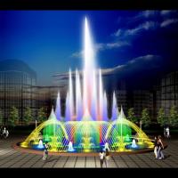 Fontaine de danse musicale colorée 110V 220V 380V Décoration extérieure