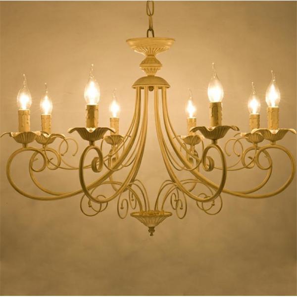 Vintage Loft Retro Chandelier Beige Black Color Vintage lustre American Candle Chandelier(WH-CI-146)