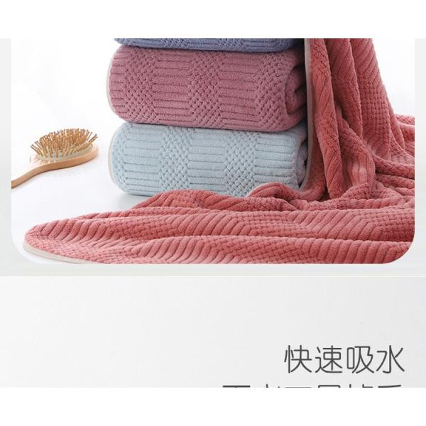Toalla de baño de microfibra sostenible para el hogar 70*140cm Toalla de playa seca rápida de color sólido