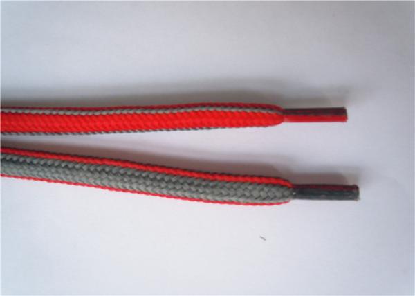 Lightweight Flat Shoe Laces No Slip , Red Shoe Laces For Boots
