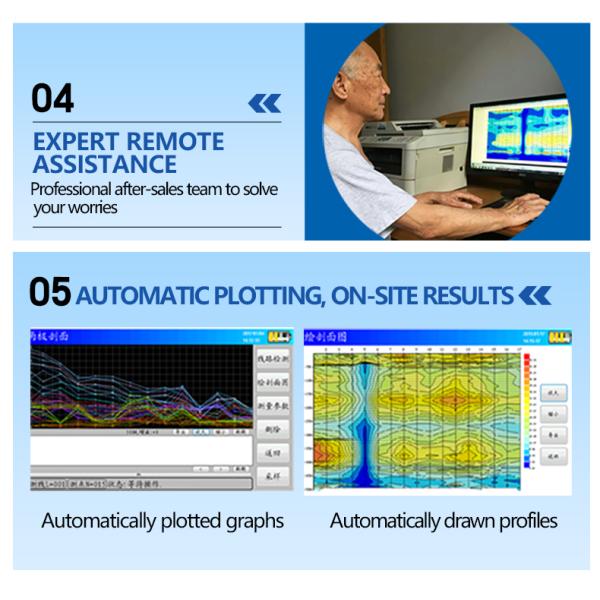 PQWT TC500 Water Detector Geophysical Survey Equipment with 92% Accuracy Multi-Frequency and Automatic Mapping for Underground Water Detection