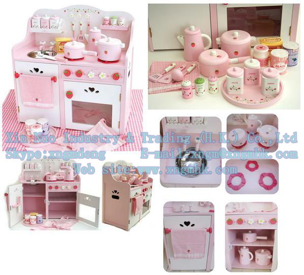 Wooden kitchen toys, wooden simulation kitchen, wooden package Kitchen Toys