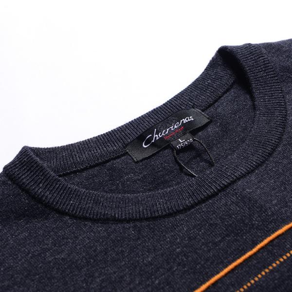 Pure Cashmere Men's Winter Knit Pullover Sweaters Business Style OEM Service