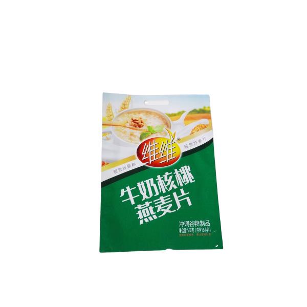 Sécurité Taille de la main Poignée facile à transporter Avoine du matin Sac d'emballage stratifié alimentaire