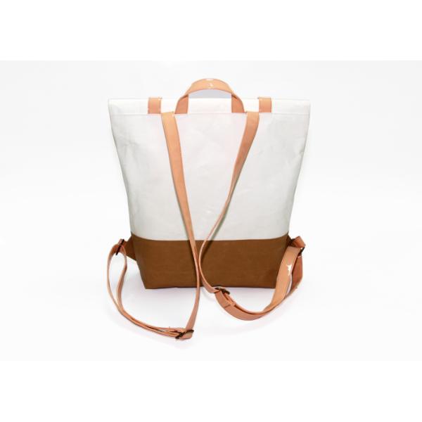 Customized Washable Kraft Paper Backpack Recycled Lightweight Leisure Style