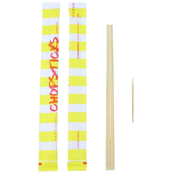 Take Away Round Bamboo Chopsticks Flatware for Sushi in Plastic Bag/Carton Box
