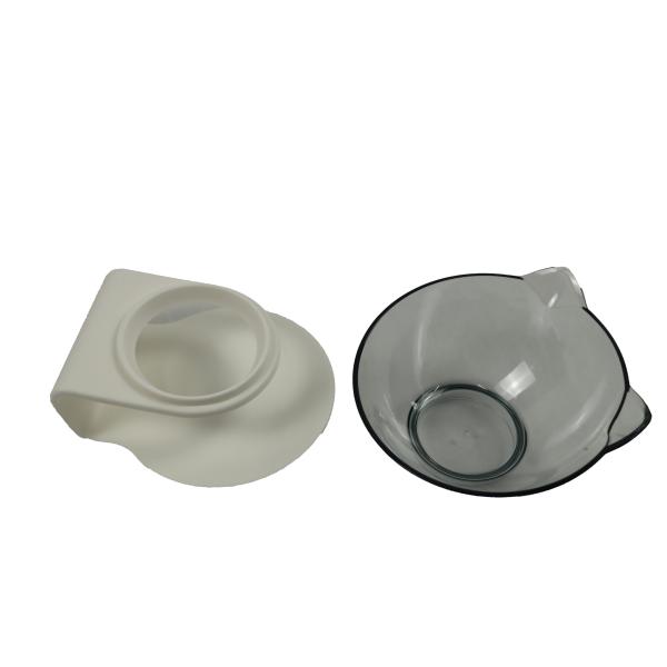 Anti Ant Cute Pet Bowls With Lid Transparent 15 Degree Tilted Cat Bowl Cervical 900ml 500ml