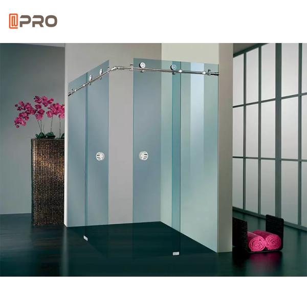 Aluminum Interior Noiseless Triple Sliding Glass Door Frameless Soundproof