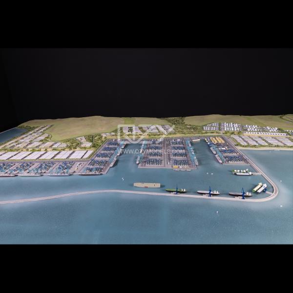1:2000 Scale Nador West Med Port Complex Miniature Building Model with ABS Material and 45-Day Production