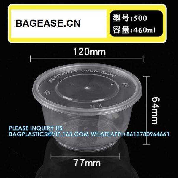 900ml Microwave Plastic Food Packaging Meal Prep Containers,Lunch Box Plastic BPA Free Plastic Bowl
