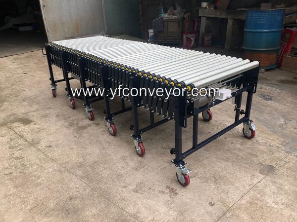 Good price electric power retractable flexible expandable roller conveyor for sale