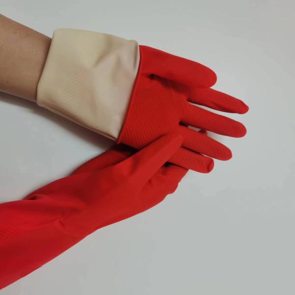 Alkali Resistance Red Latex Gloves Thickening 30-32CM Industrial Latex Glove
