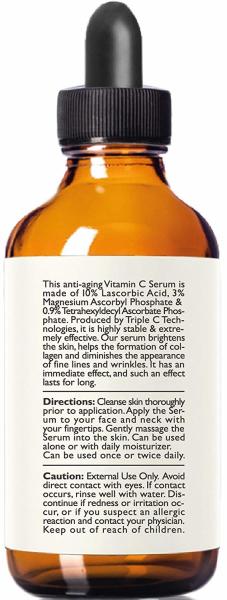 Vitamin C Organic Face Serum To Fight Age Spots , Dark Circles , Fine Lines And Wrinkles