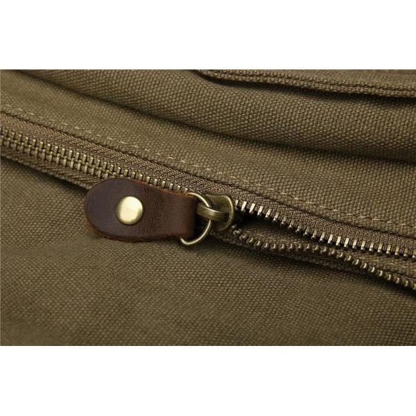 SECHUNK VINTAGE MILITARY LEATHER CANVAS LAPTOP BAG MESSENGER BAGS MEDIUM