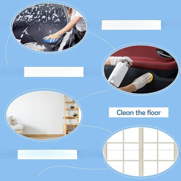30 Pieces Wax Applicator Pads Yellow Car Polishing Pads Blue With Handle