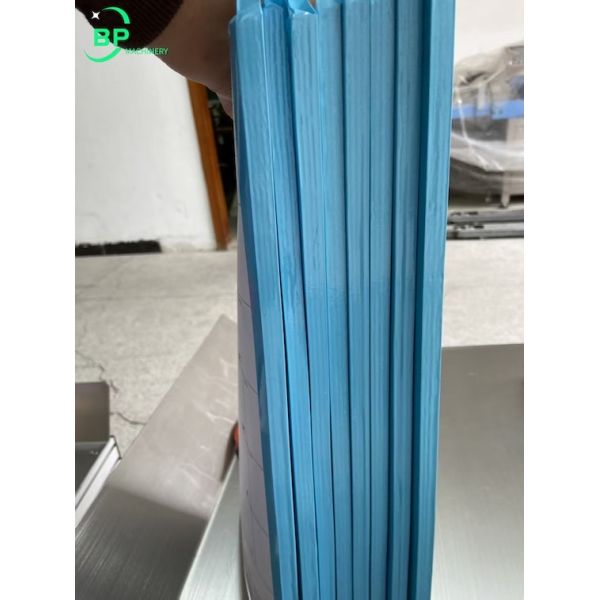 Notebook back spine wrapping machine BP-B500 used for paper back spine glue and taping up to 30mm
