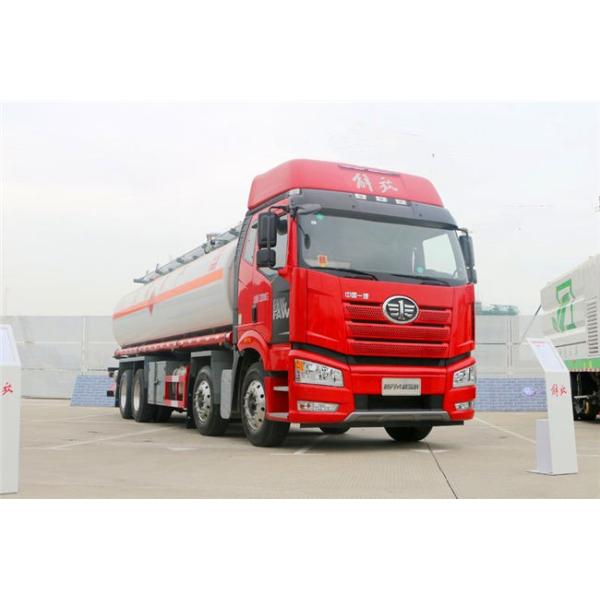 Large Capacity 8x4 FAW Diesel Fuel Storage Tank Truck Euro III Red Color