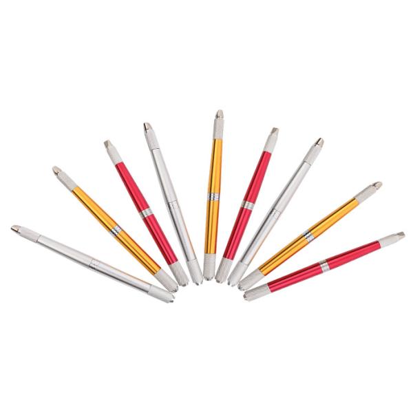 Stainless Steel Lushcolor 45G Manual Eyebrow Tattoo Pen Three Heads