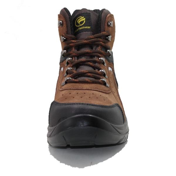 Injection pu/pu  with steel toe cap full grain  leather safety shoes