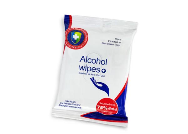 Medical Grade 75% Alcohol Hand Wipes , Hand Sanitiser Wipes Easy To Carry