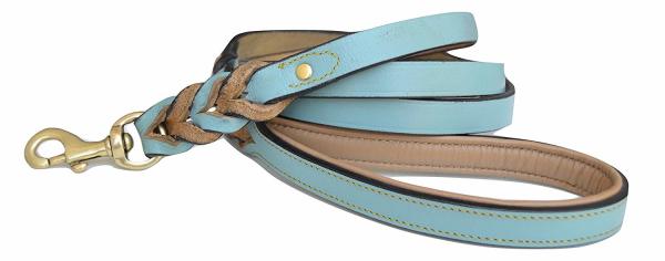 Rust Proof Handmade Dog Leather Leashes , Braided Leather Dog Lead 4 6