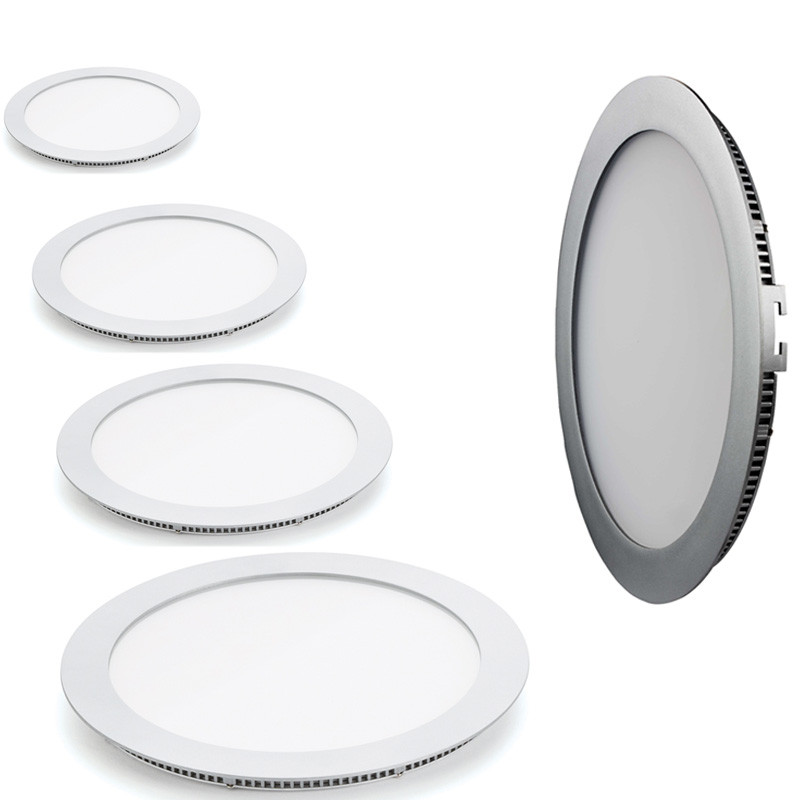 Energy saving 1800lm Round 18W LED Panel Light Aluminum Embedded CE ROHS