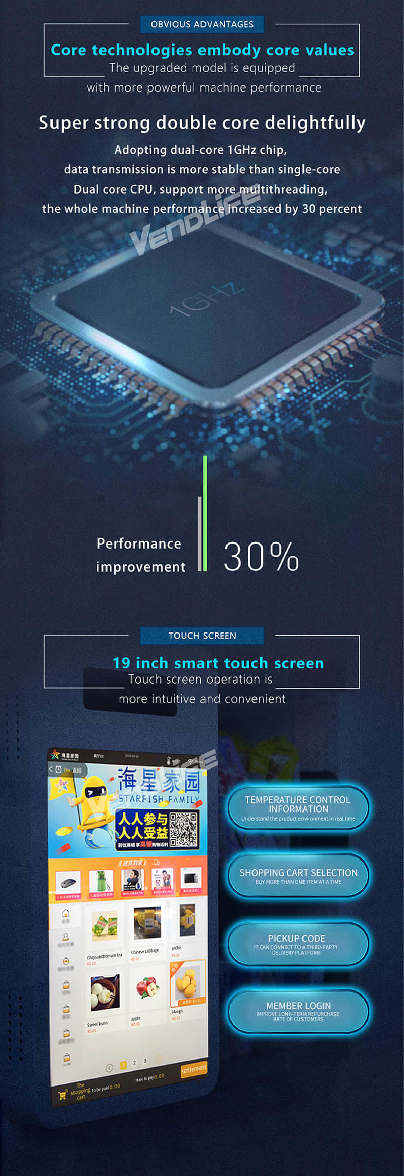 Smart Beverage Vending Machine with 21.5 Inch Touch Screen, Refrigerated Drink Dispenser, Cashless Payment and Remote Management System for Commercial Self Service Retail