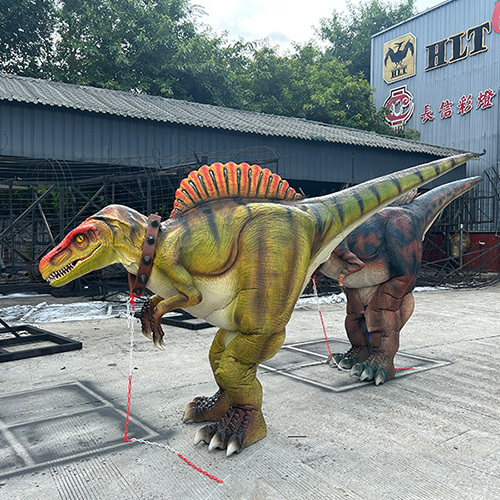 Amusement Stage Adult Walking Dinosaur Costume Robotic Prop Performance