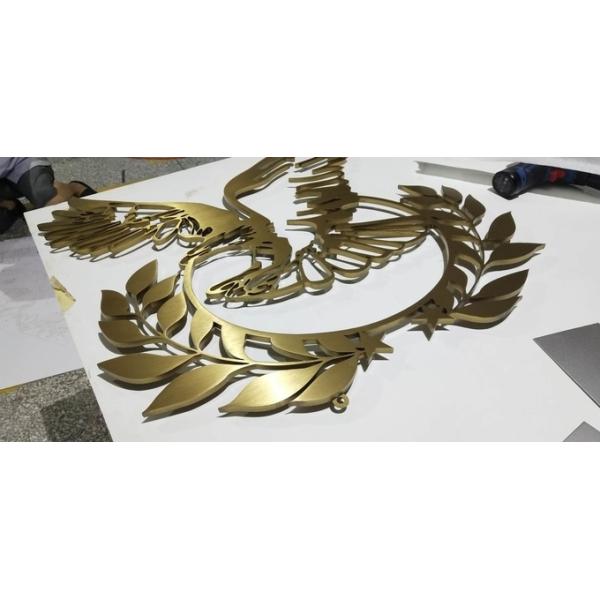 Polished Plated Wall Metal Letters Signs 3 - 10mm Depth