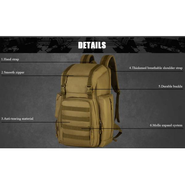 Anti - Tearing Molle Tactical Backpack With Thickened Breathable Shoulder Strap
