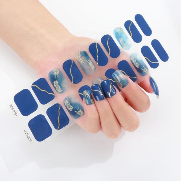 Competitive Price Pink Marble Nail Polish Strips Nail Stickers Custom Make Bling Hot Girl Nail Decal Manufacturer From China